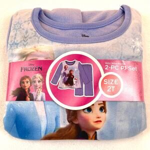 Disney Frozen Pajama Set 2-Piece Girls Blue Size 2T New